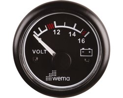 Wema Voltmeter 12Volt zwart