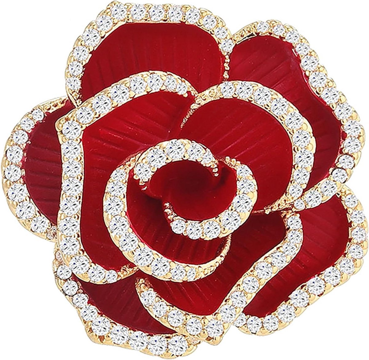 Bloemen Broche - Sieraden Pin - Outfit Verfraaien - Kristallen Versiering - Niet gespecificeerd - Meerdere Kleuren