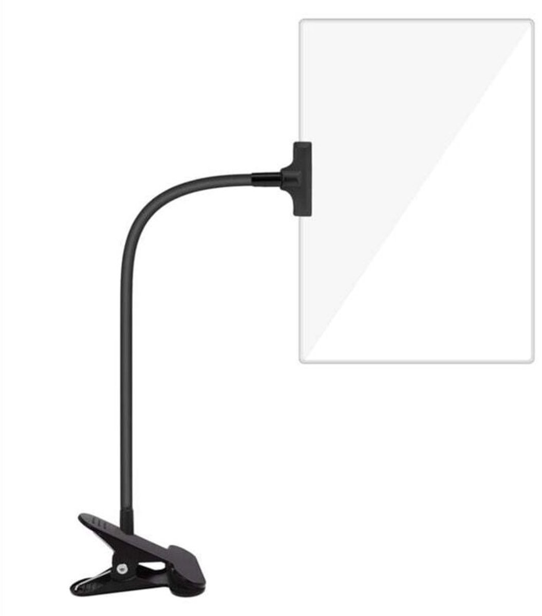 Vergrootglas met 5x vergroting en clip, verstelbare flexibele zwanenhalsclip van 6 x 3,5 inch, clipbevestiging.