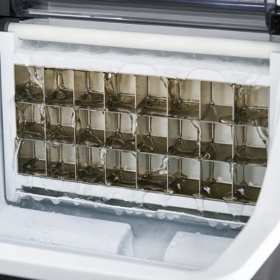 Emvae IJsblokjesmachine - Ijsblokjesmachine met Zelfreiniging - 24 Blokjes in 14-18 Minuten - 20 kg per Dag - Zwart — afbeelding 2
