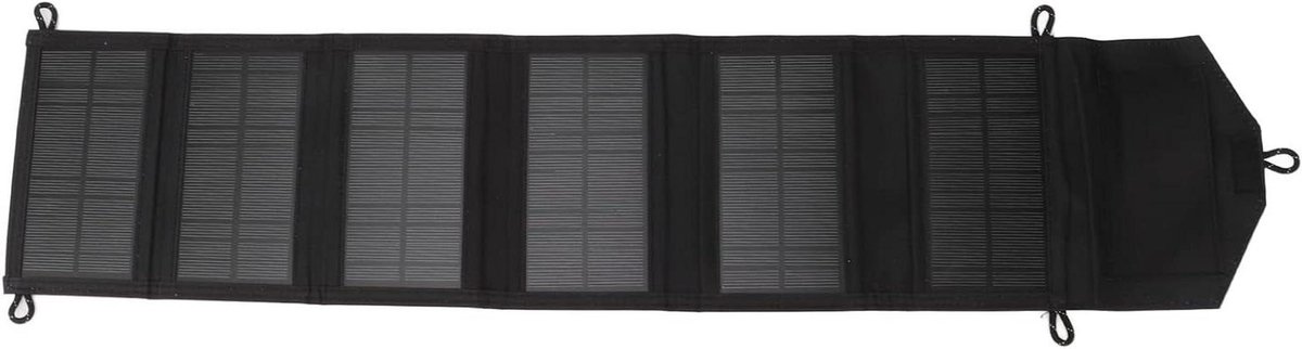 Draagbare Zonnepaneel Tas - Opvouwbare Charger - Buiten Opladen - Dubbele USB Output - 20 W - Zwart