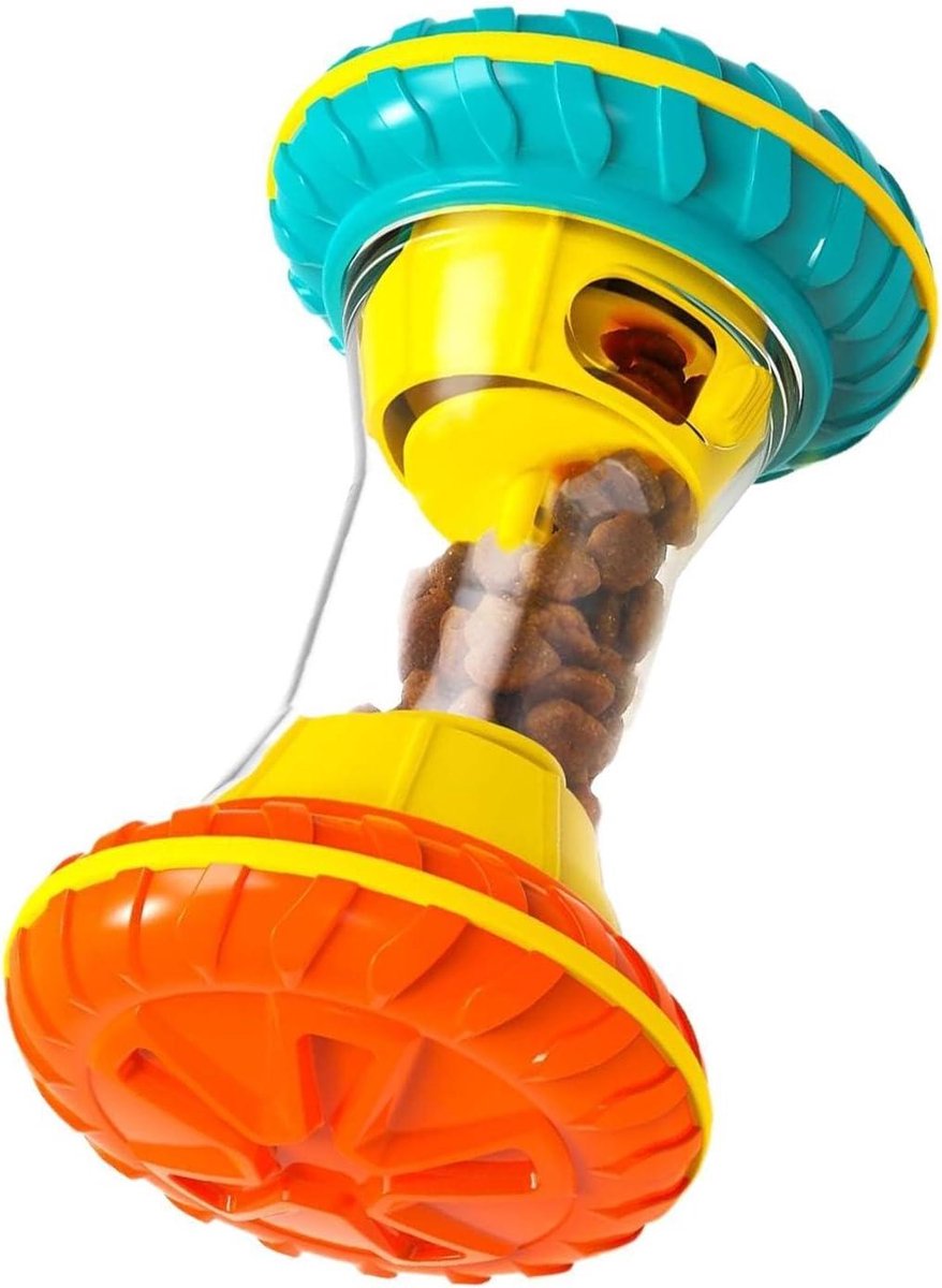 Hondensnoep Dispenser - Voerpuzzel Speelgoed - Hond Trainen - Langzaam Eten Ontwerp - 10x10x20 cm - Wit