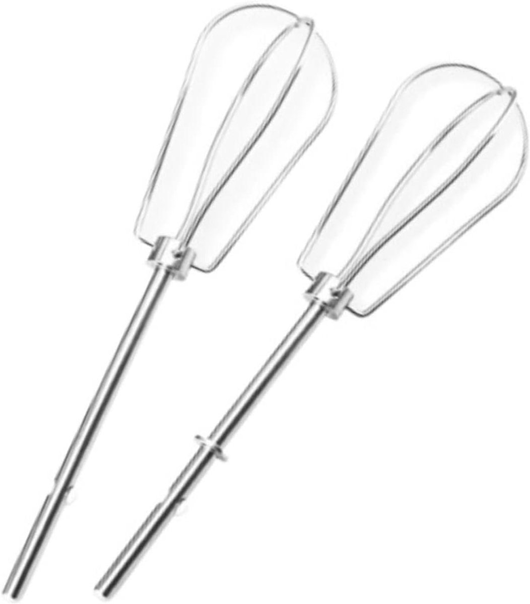 Mixer Gardes - Kloppers Eier Garde - Snel Mengen - Anti-Spat Ontwerp - 2 stuks - Zilver