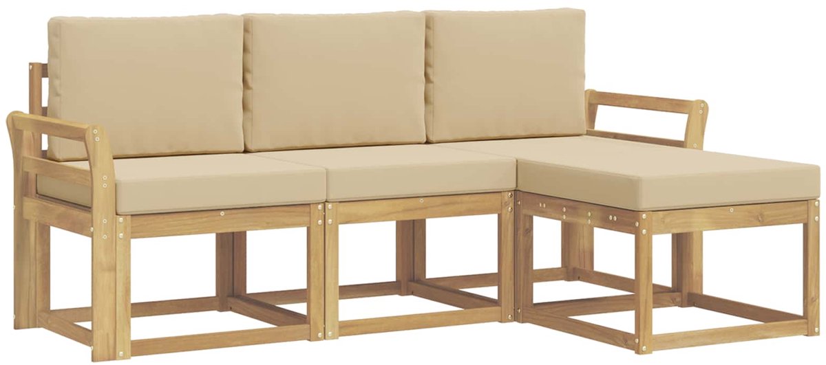 vidaXL - Buiten - bank - set - 4 - st