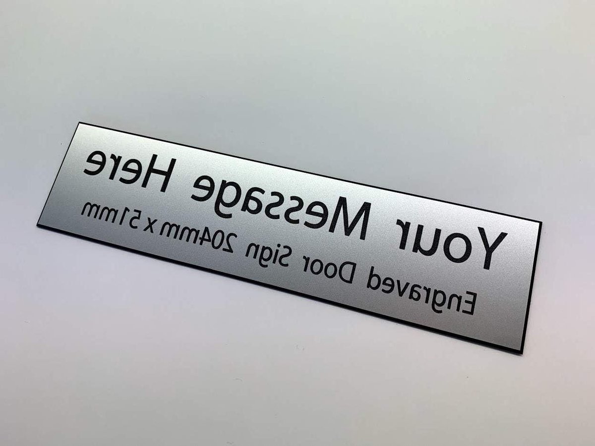 Gegraveerd Deurbord - Naamplaatje Huis - Deur Identificatie - Zelf Ontworpen Tekst - 204 x 51 mm - Diverse Kleuren