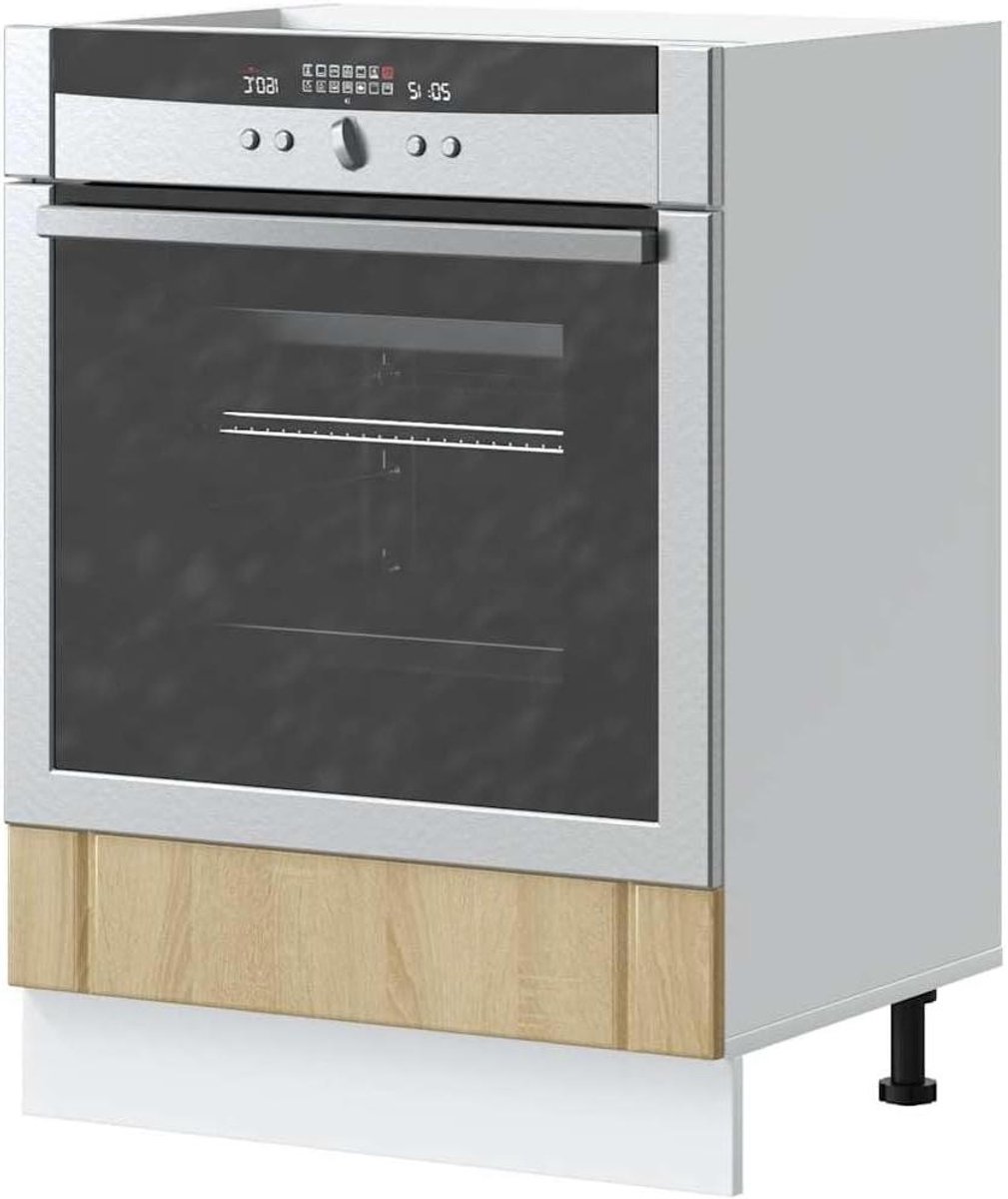 Ovenkast - Keukenkast Oven - Keuken Organiseren - Verstelbare Voeten - 60 x 46 x 815 cm - Sonoma eiken