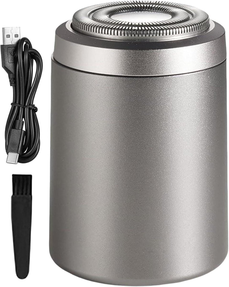 Baardtrimmer Heren - Reis Scheerapparaat - Comfortabel Scheren - Waterdicht IPX7 - 6600 RPM - Zilver
