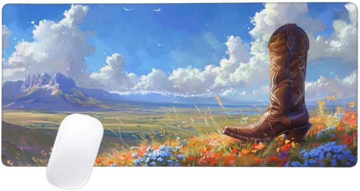 XXL Muismat - Bureauonderlegger Toetsenbord - Gaming Kantoorwerk - Antislip Basis Gestikte Randen - 120x60 cm - Meerkleurig