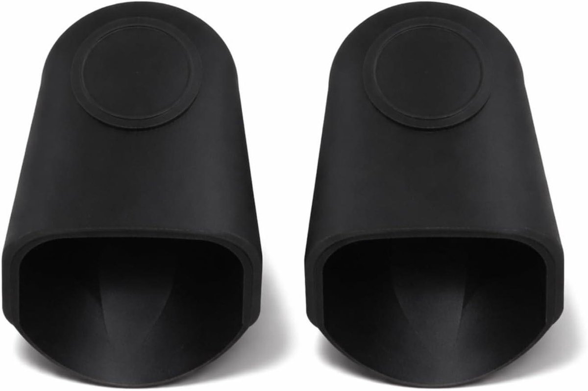 Saxofoon Mondstuk Beschermers - Mondstuk Doppen - Muziek Instrument Onderhoud - Scheurvast Rubber Materiaal - 2 Stuks - Zwart Wit