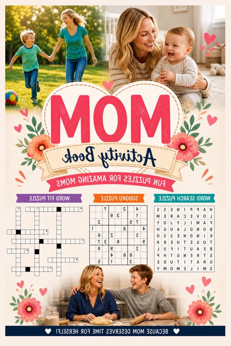 Activiteitenboek voor Moeders - Puzzelboek Ontspanning - Mentale Rust - 55 Breinversterkende Puzzels - 110 Pagina's - Niet gespecificeerd