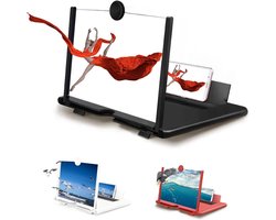 Scherm Vergroter - Telefoon Projector - Films Kijken - HD Beeld - 30 cm - Zwart