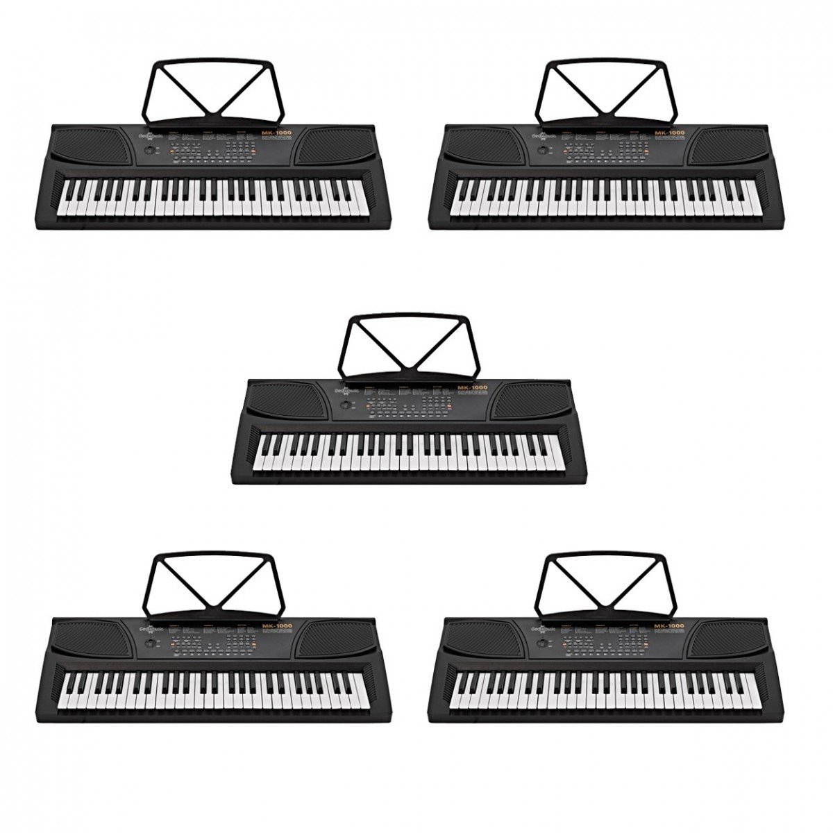 MK-1000 54-toetsen draagbaar toetsenbord van Gear4music, 5 Pack