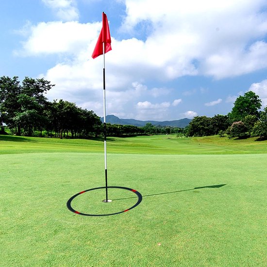 Golf Oefenringen - Golf Oefenhulpmiddel - Golfslag Verbeteren - Flexibel Vormbaar - Diameter tot 182 cm - Geel van GOLF — afbeelding 5