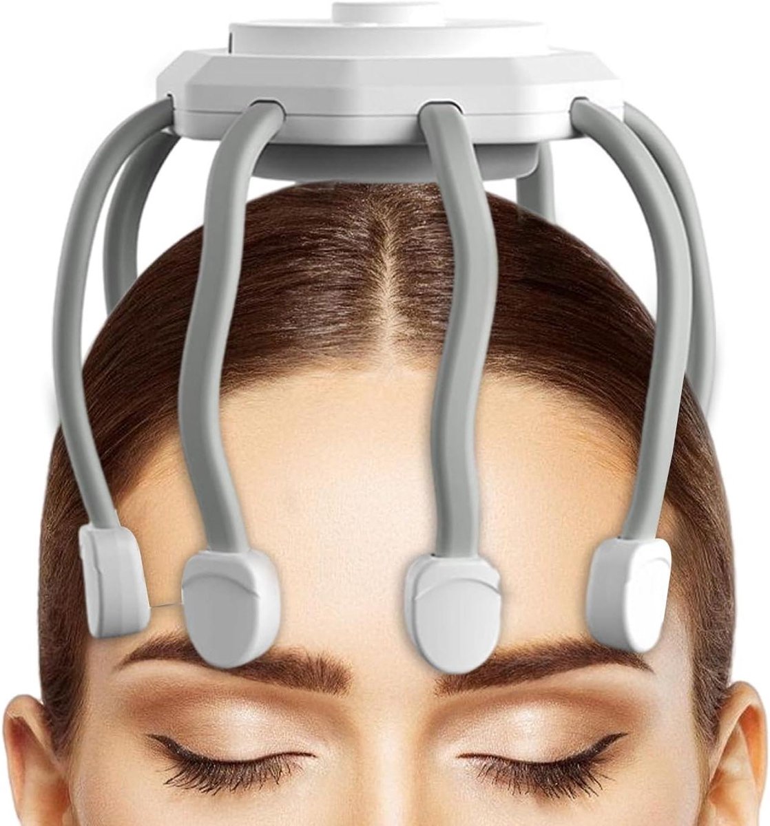 Hoofdmassage Apparaat - Draadloze Scalp Massager - Ontspanning Bevorderen - 360 Graden Vibratie - 16 x 16 x 16 cm