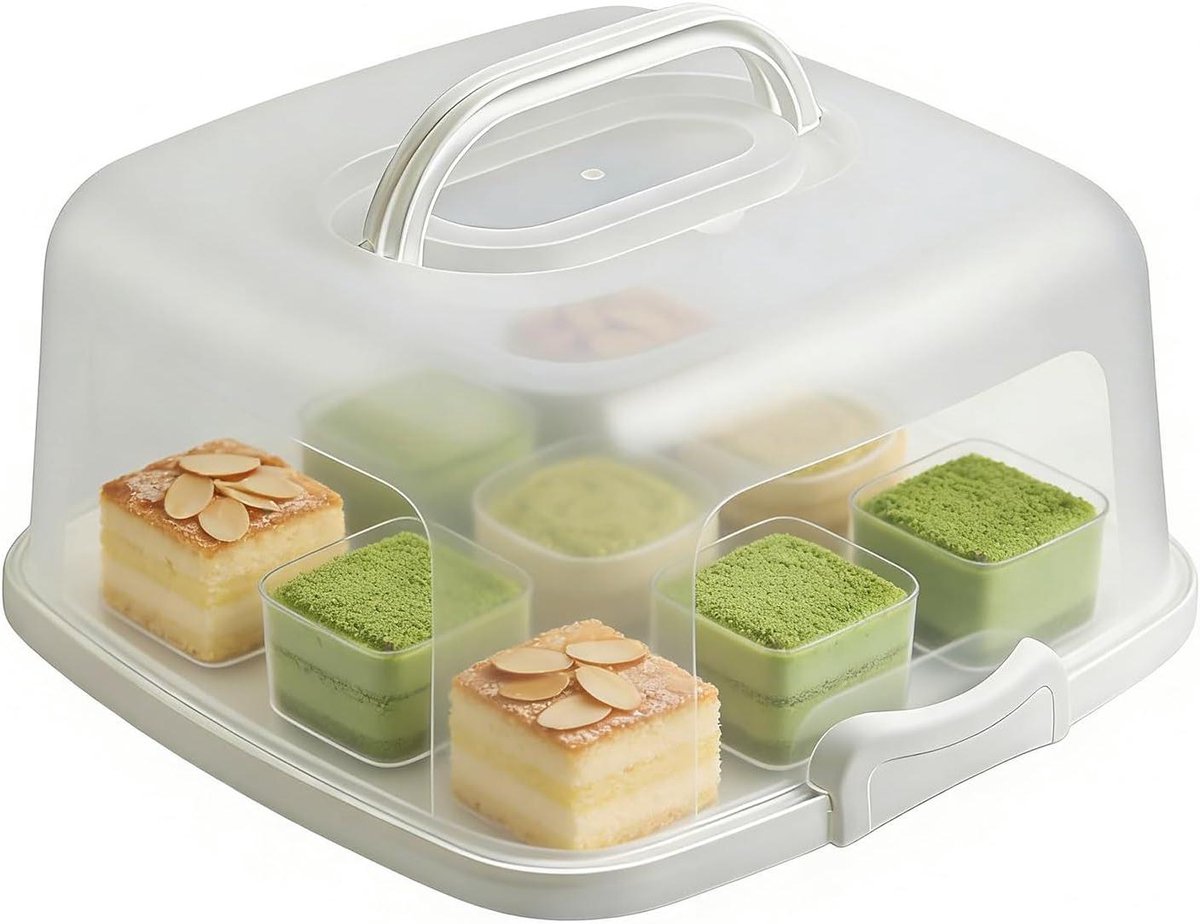 Taart Bewaar Doos - Taart Transport Houder - Desserts Vervoeren - Draagbaar Met Handvat