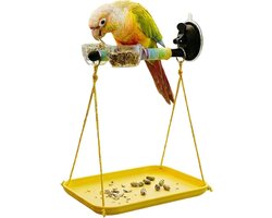 Vogel Zitstok - Vogel Speelgoed - Vogel Verzorging - Met Poepbak - 20 x 15 cm - Niet gespecificeerd
