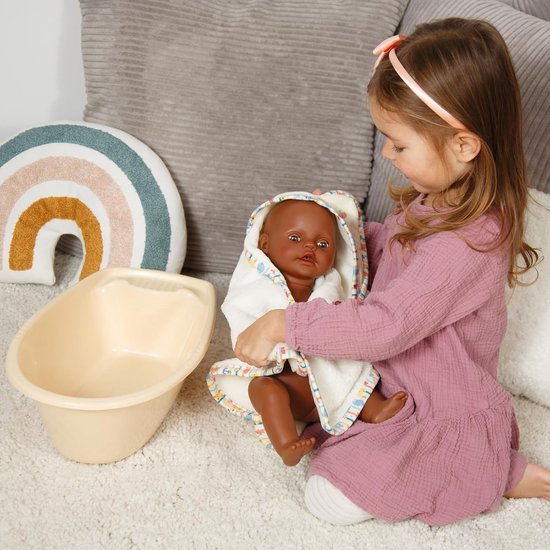 Poppenbadje - Speelgoedbad - Poppen verzorgen - Tijdloos design - 41 cm - Beige — afbeelding 3