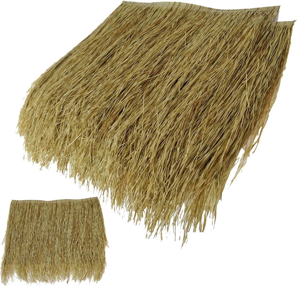 Rieten Tegels - Kunstgras Dak - Tuindecoratie Maken - Vlamvertragend Materiaal - 47 x 50 cm - Natuurlijk Bruin