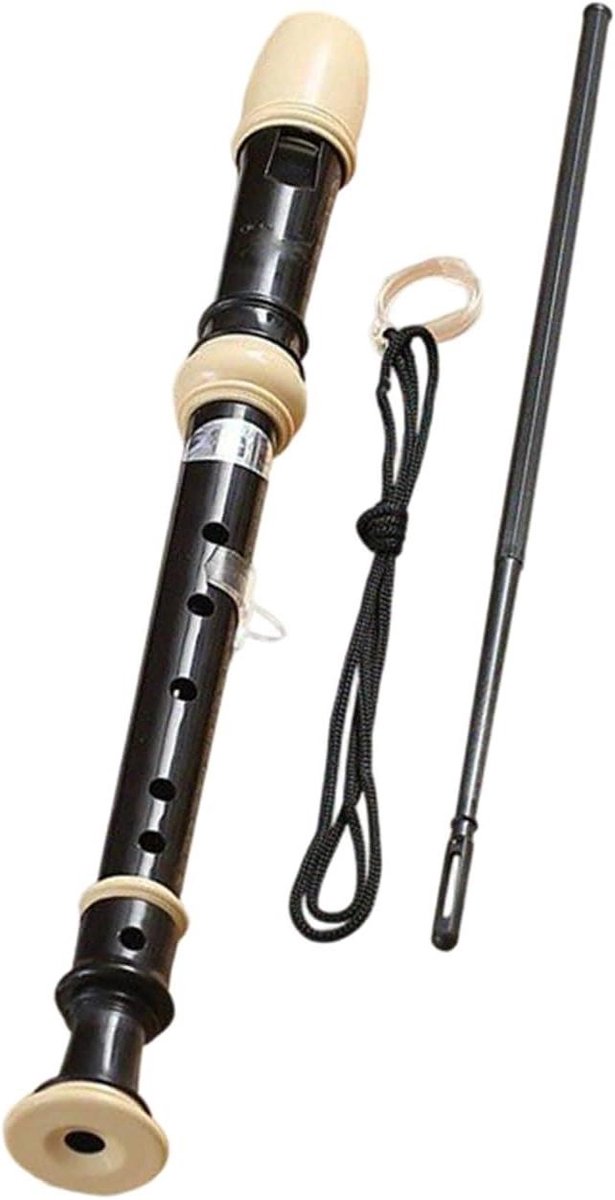 Sopraanblokfluit - Muziekinstrument - Muziek Leren - Duitse Vingerzetting - 36 cm - Wit