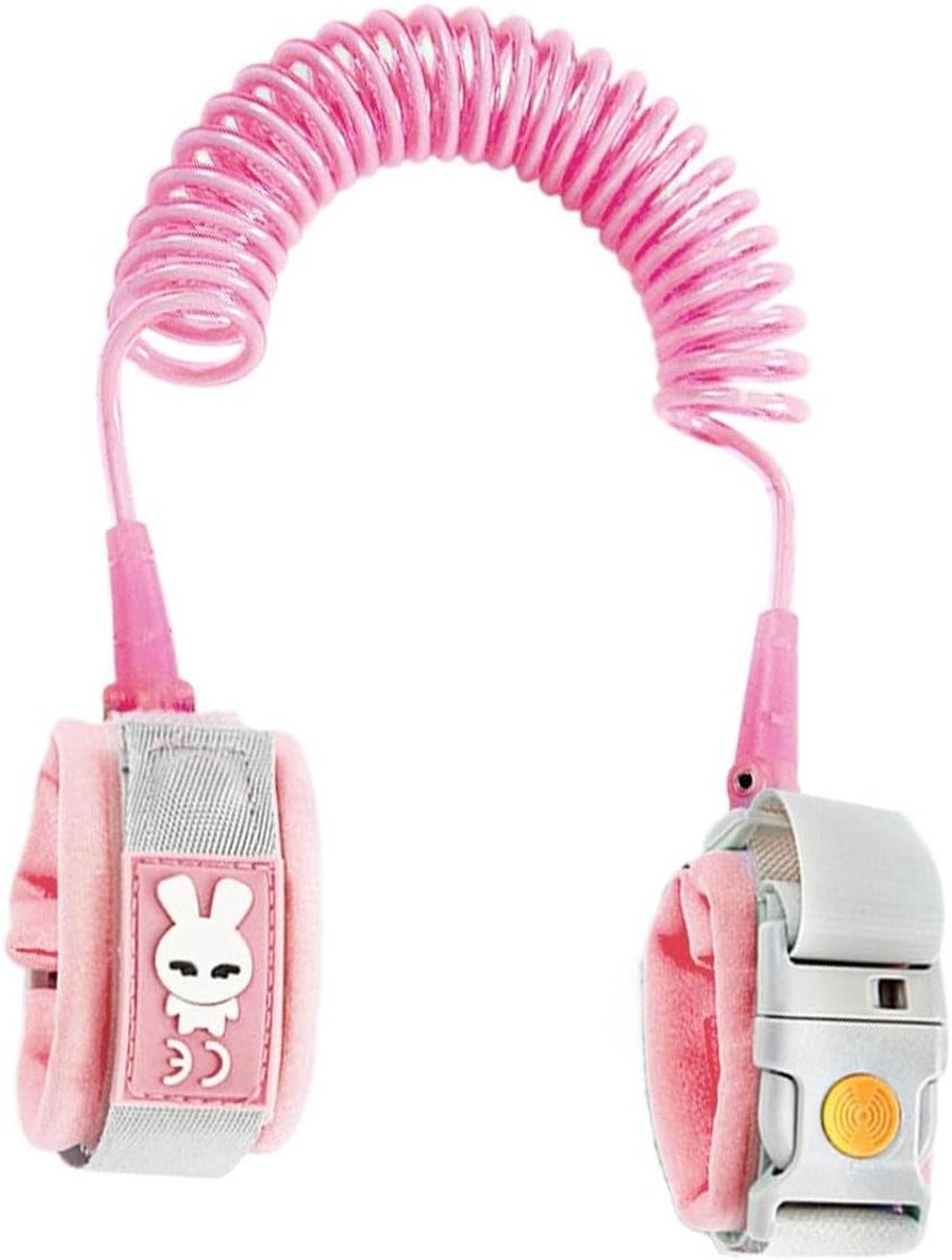 Polsband Kinderen - Veiligheidsarmband Anti-verlies - Buitenactiviteiten Veilig - Magnetische Sluiting - 150 cm Uitrekbaar - Roze