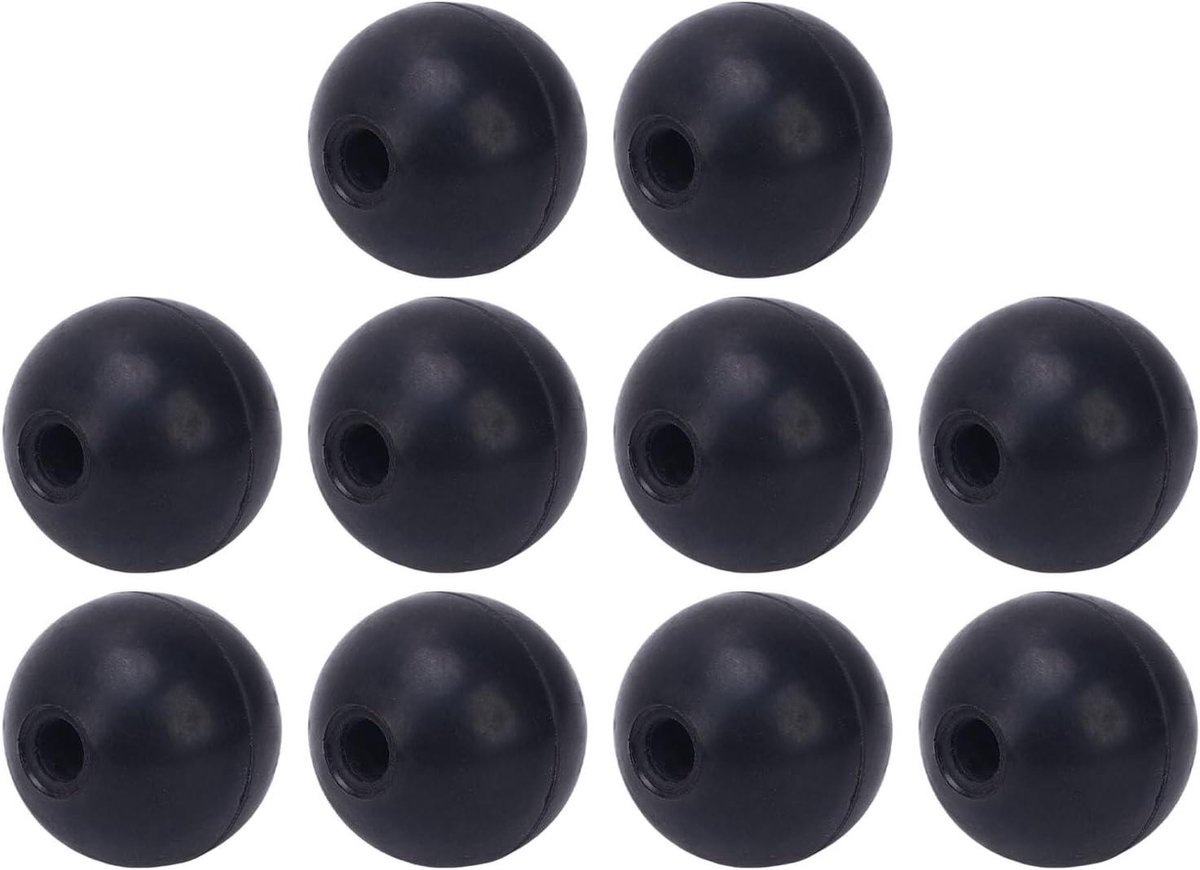Fitness Katrol Kabelstopper - Rubber Balstopper - Oefeningen Stabiliseren - Schokbestendig Ontwerp - 10 Stuks - Zwart