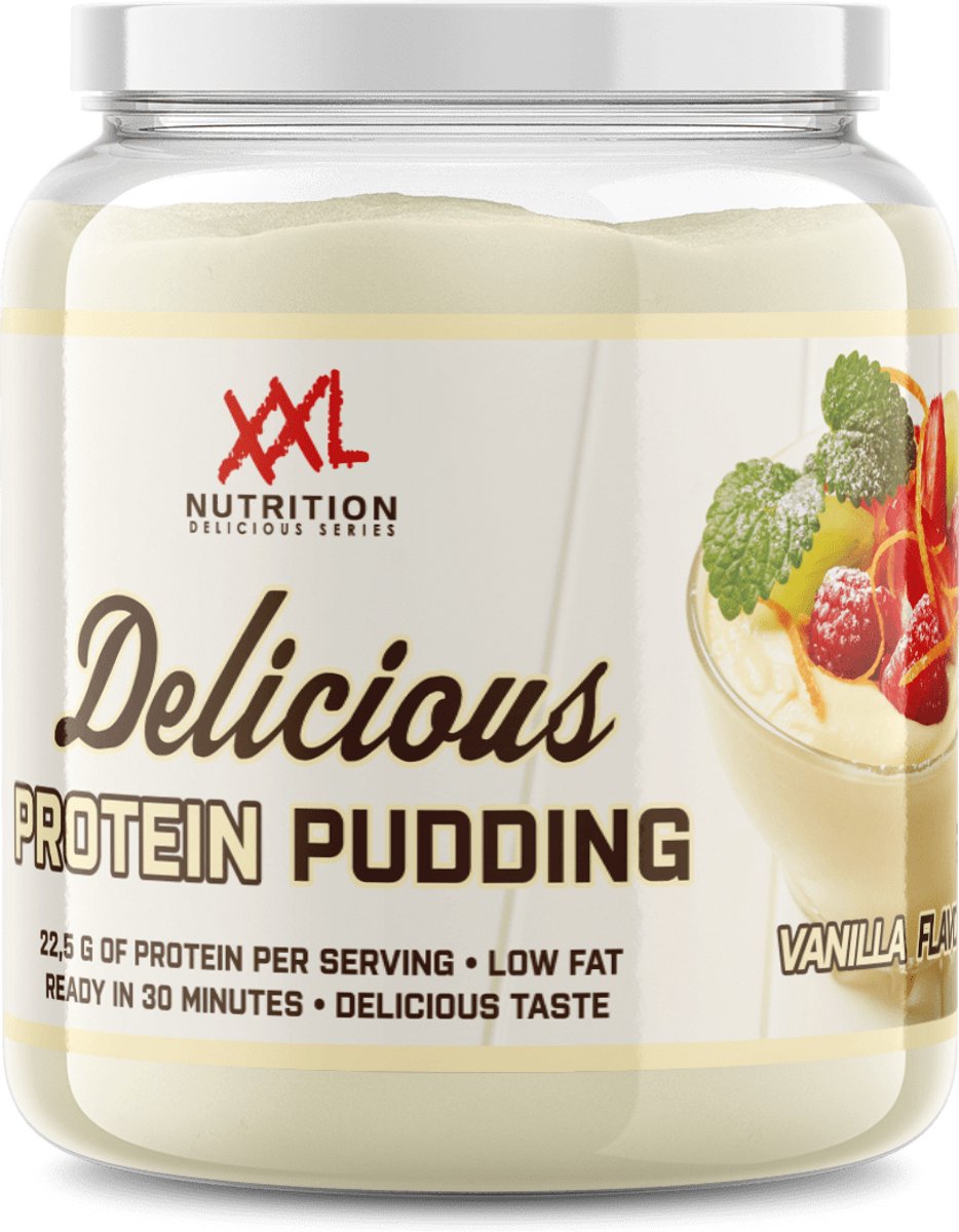 XXL Nutrition - Delicious Protein Pudding - Eiwitrijke Snack & Dessert - Proteïne: 22 gram - Vanille - 440 gram