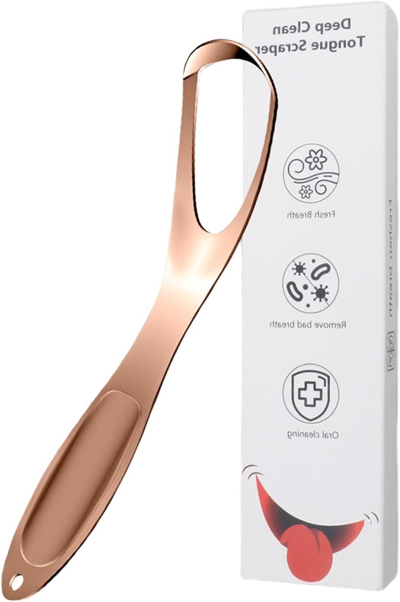 Tongreiniger Volwassenen - Mondhygiëne Tool - Dagelijkse Frisse Adem - Waaiervormig Ontwerp - 14.5 cm - Zilver
