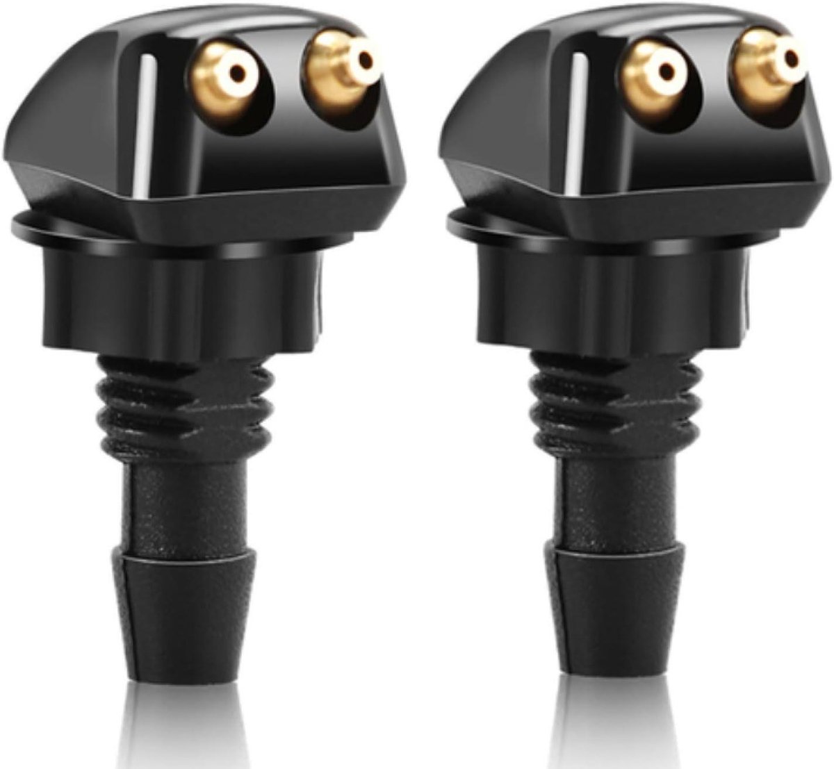 Ruitensproeiers Voor - Set Sproeiers - Auto Onderhoud - Hoge Kwaliteit ABS - 2 Stuks - Zwart