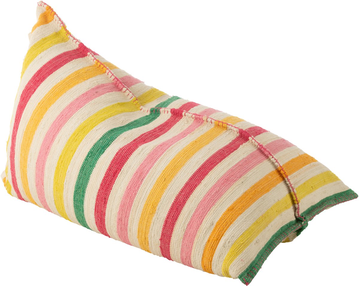 J-Line Zitzak Cocoon Strepen Katoen Multi