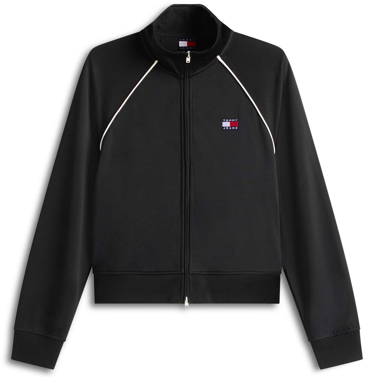 Tommy Jeans Tjw Badge Track Jack Fashion Wear Vrouwen Zwart