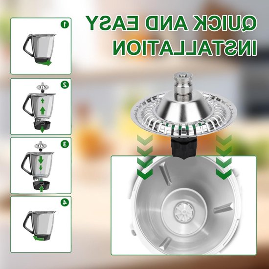 Melkschuimer Accessoire voor Thermomixer, Perfect voor Koffie, Cappuccino en Latte, Ideaal voor Thuis en Koffiehuizen van Merkloos — afbeelding 3