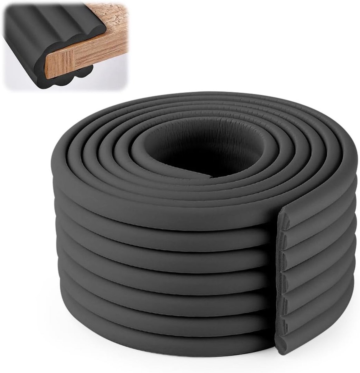 Zachte Schuim Hoekbescherming voor Baby's, Zelfklevende Randbescherming van 5 Meter, Veiligheid voor Kinderen, Extra Brede Tafelrandbescherming, Schuimrubber Veiligheidsoplossing