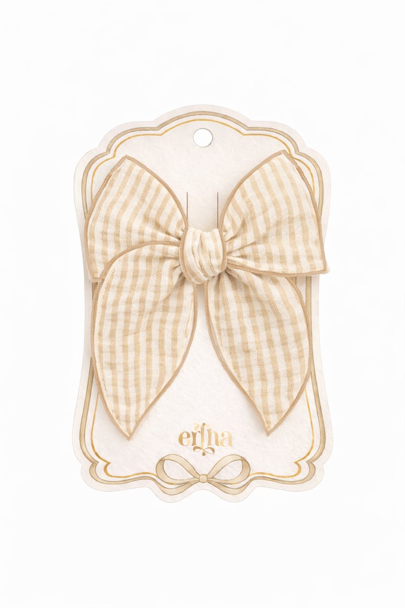 Mrs Ertha Fable Haarclip met Strik - Toffee Lines