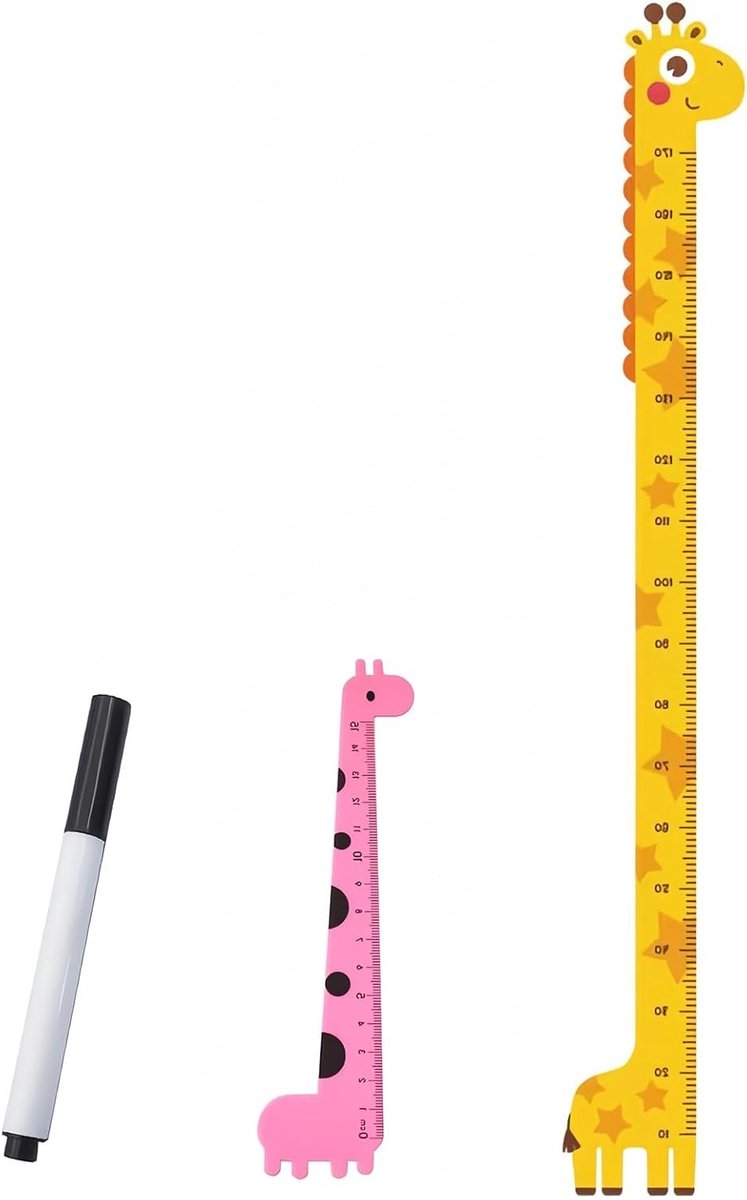 Muurstickers voor Kinderen - Decoratie voor de Kinderkamer met Meetlat en Groeimeter, Crea