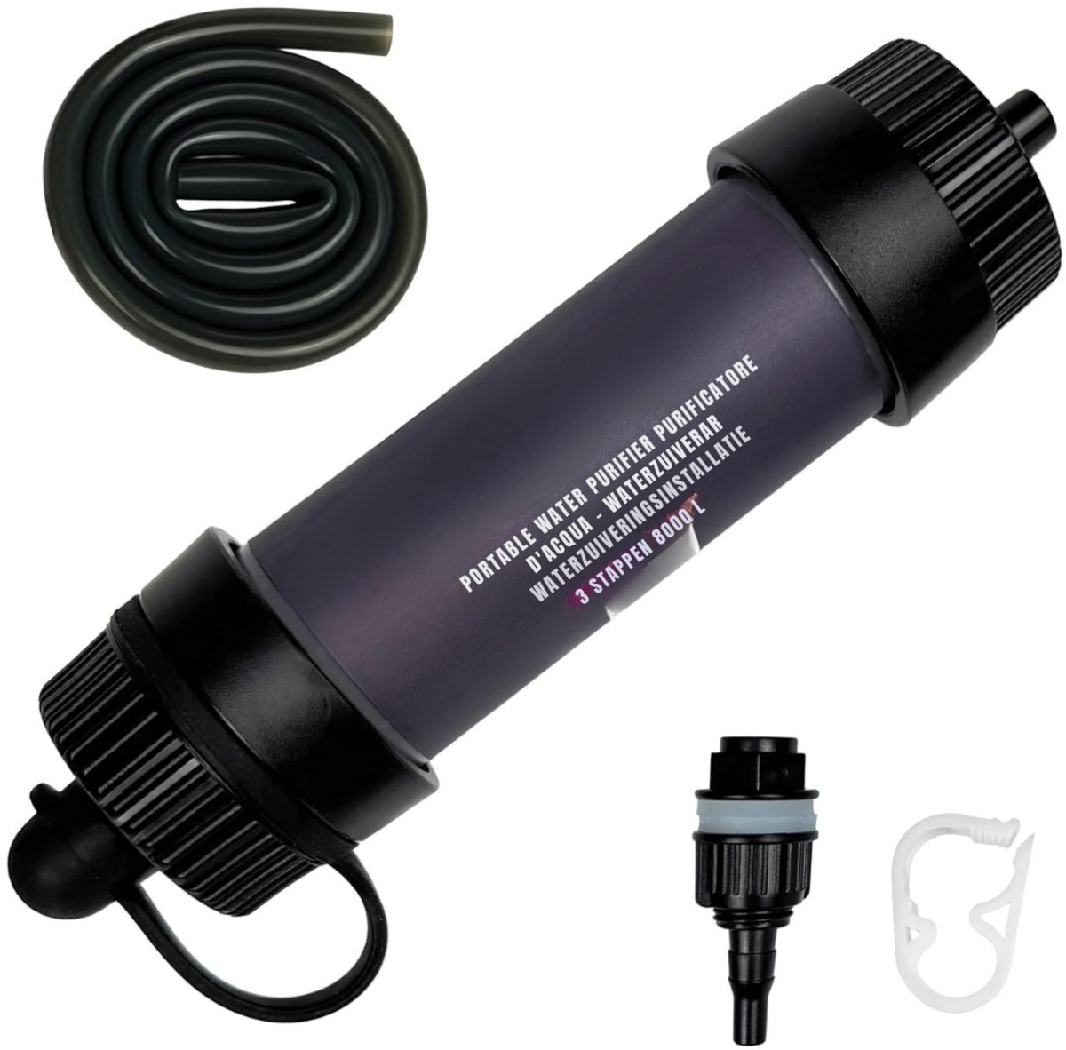 RUX® Waterfilter noodpakket - Waterfilter - Zwart - 16cm x 4cm x 4cm