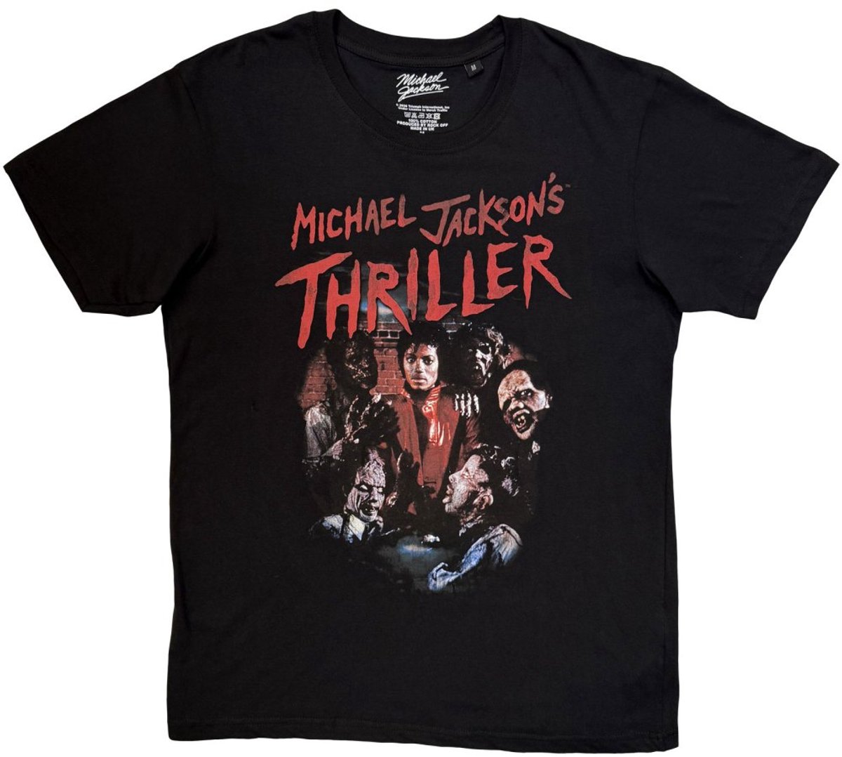 Michael Jackson - Thriller Zombies Heren Tshirt - XL - Zwart