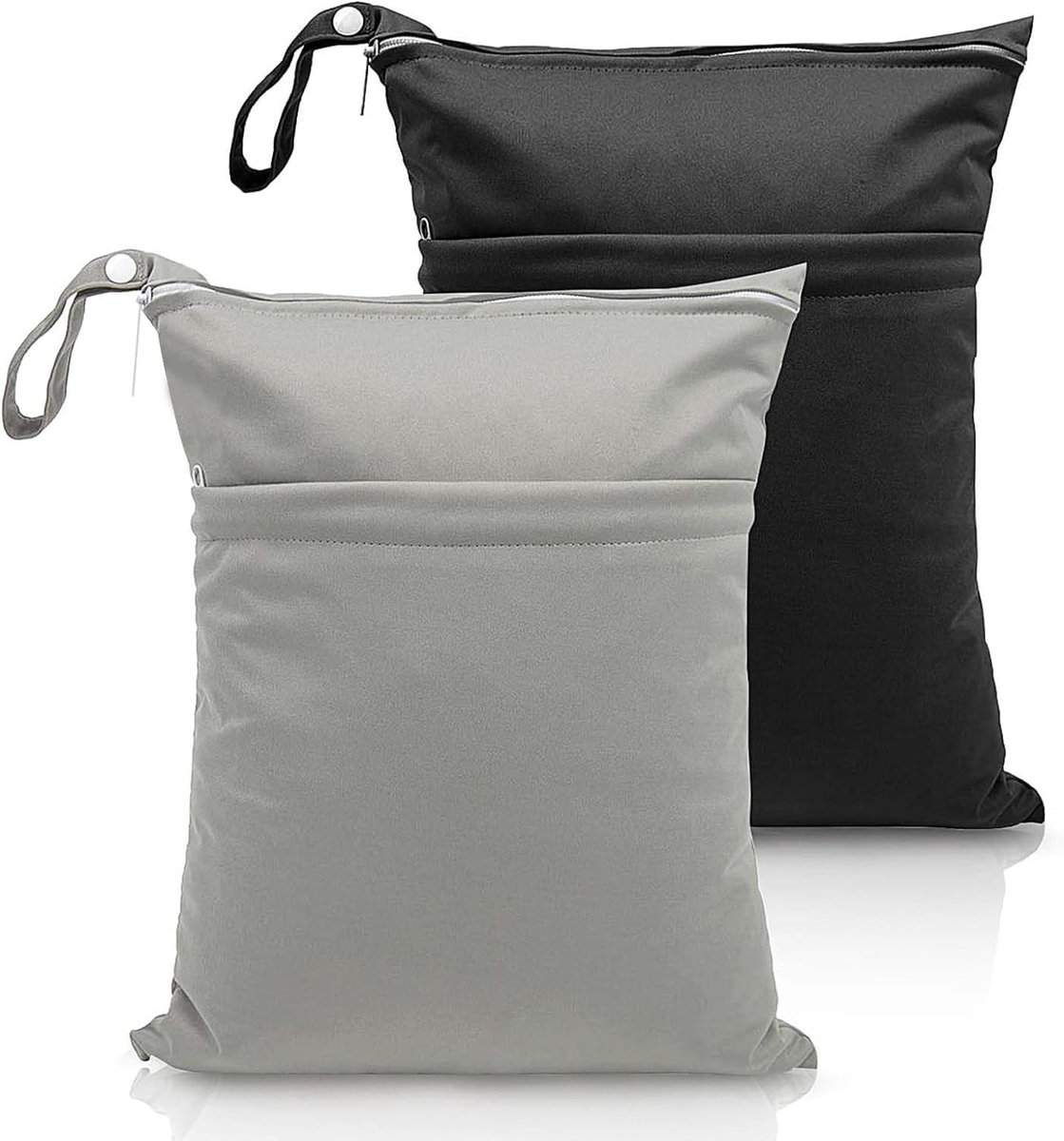 Herbruikbare Waterdichte Tas voor Babydoeken en Sportkleding, Ideaal voor Reizen, Yoga en Strand, 40cm x 32cm, Zwart