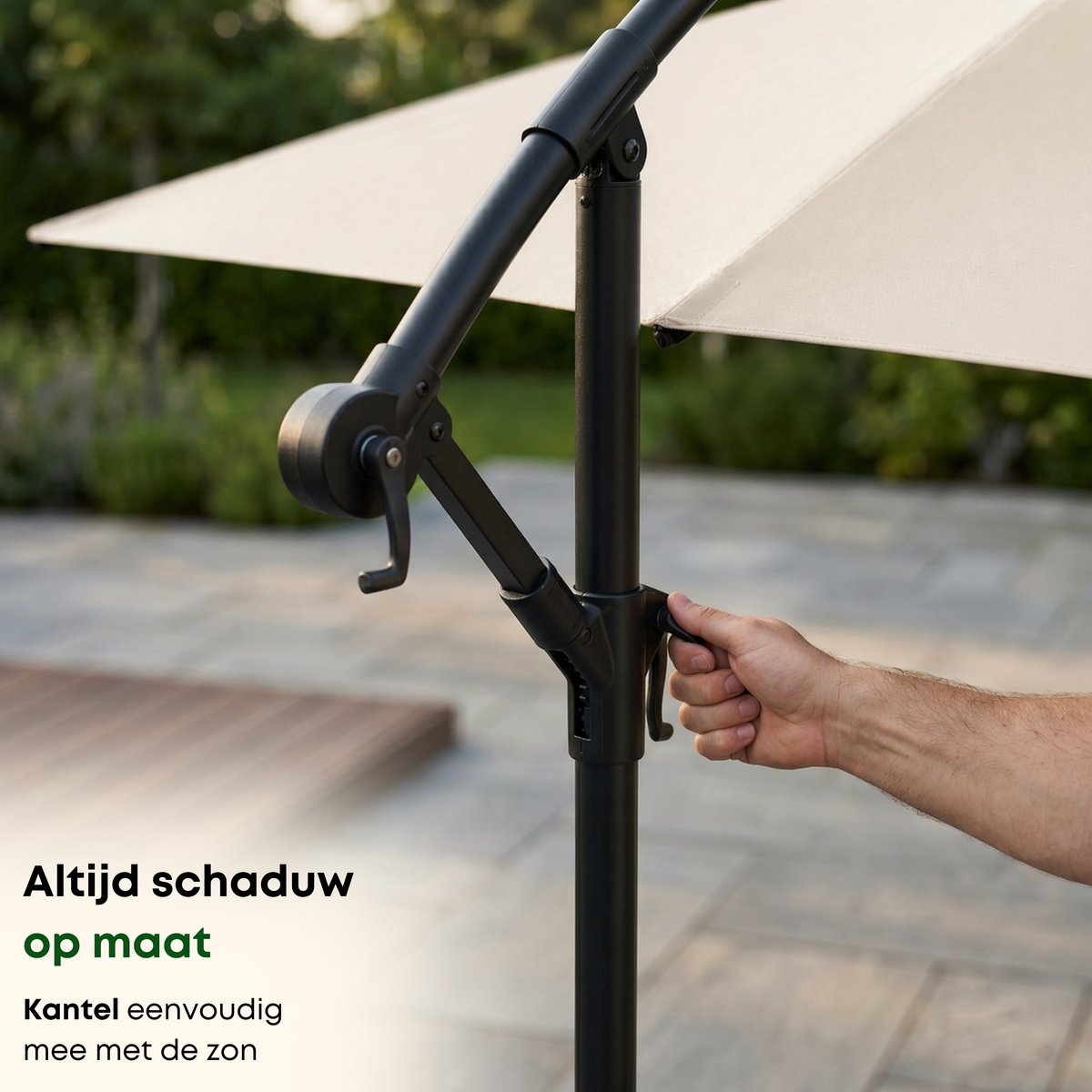 ACAZA Parasol - Zweefparasol - Beige thumbnail 6