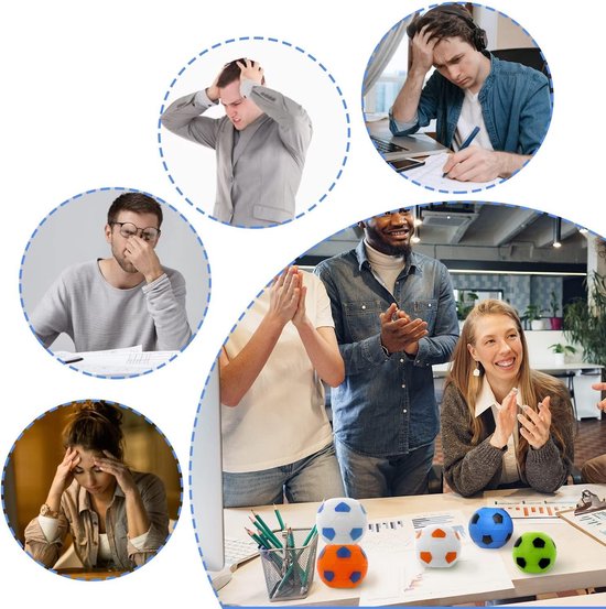 12 Stuks Mini Voetbal Spinner Speelgoed, Draaiende Stressballen, 3.5 cm Anti-Stress Speelgoed voor Kinderen en Volwassenen, Zintuiglijke Ontspanning en Vermindering van Angst — afbeelding 3