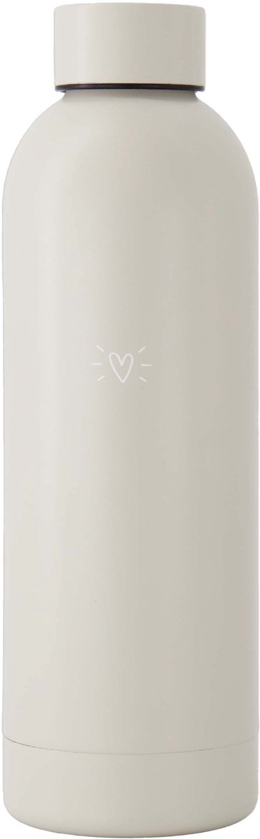 Zusss Thermosfles Pretty Smile Beige Roestvrij Staal