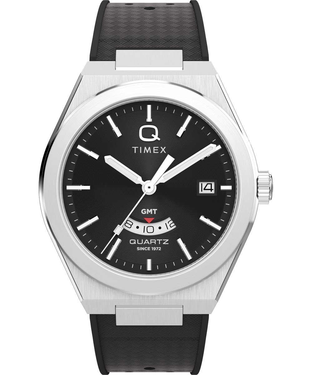 Timex Q Timex Continental TW2Y24900 Horloge - Rubber - Zwart - Ø 39 mm