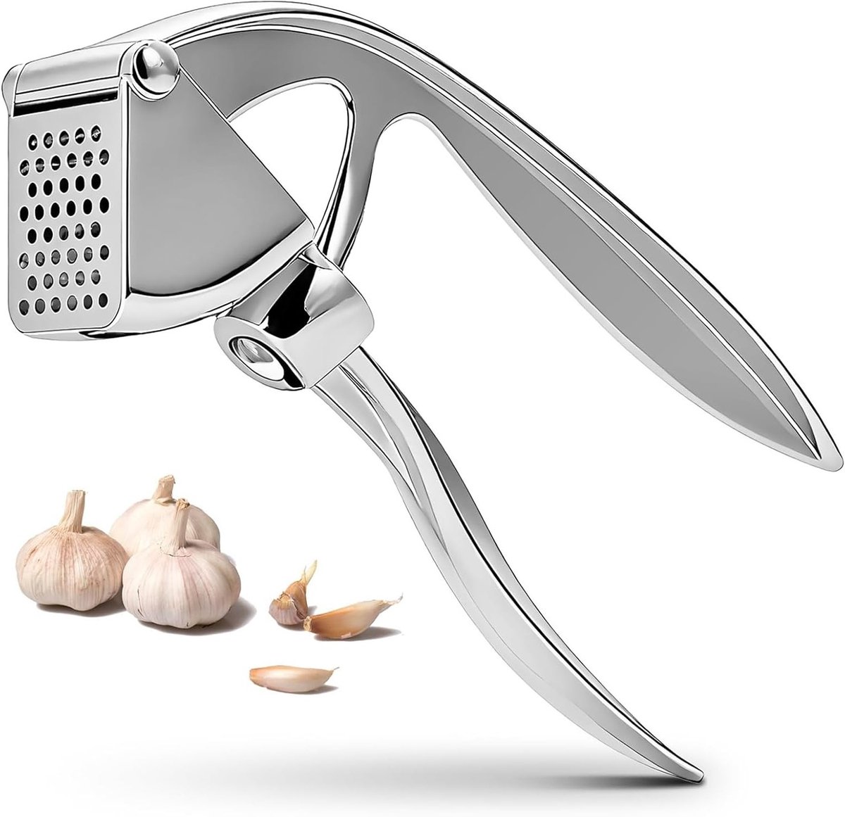 RVS Knoflookpers voor Keuken, Vaatwasmachinebestendig, Ideaal voor Verse Knoflook en Kruidige Gerechten