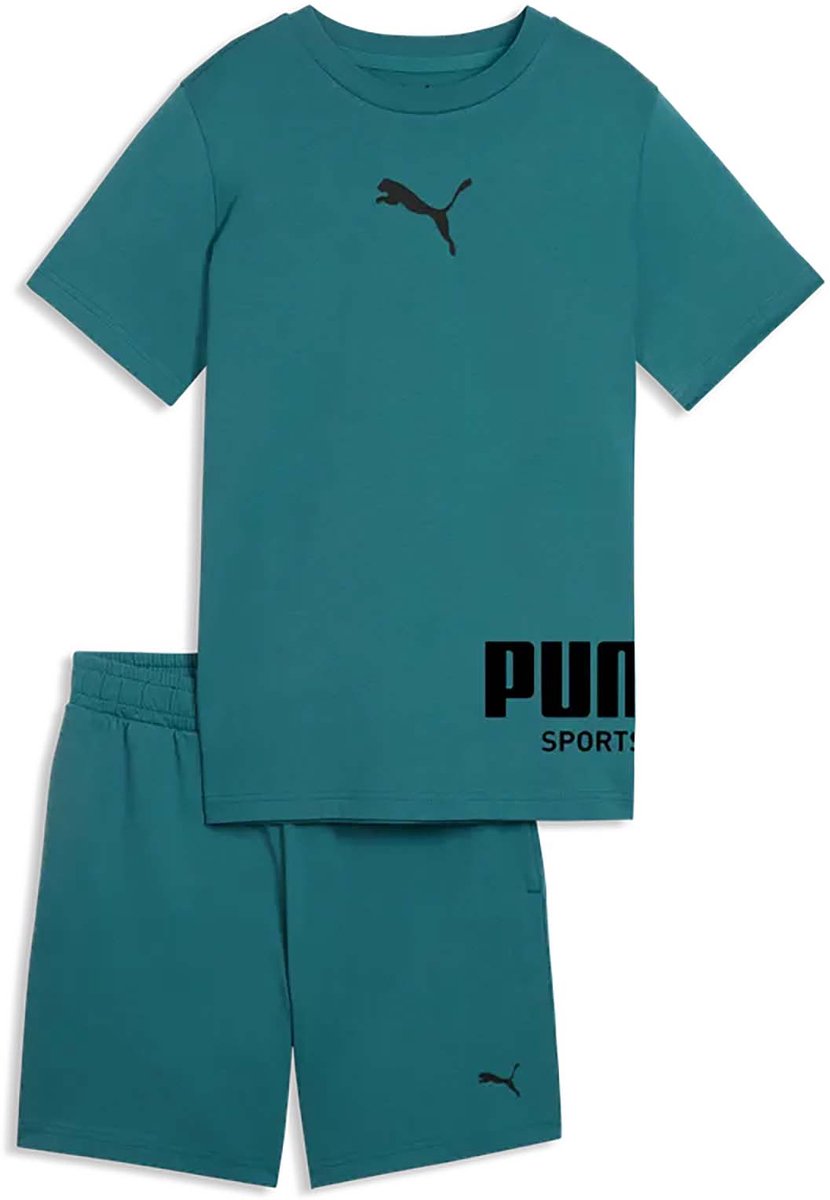 T-Shirt Puma Sport Tee And Shorts Set B Fashion Wear Kinderen Groen