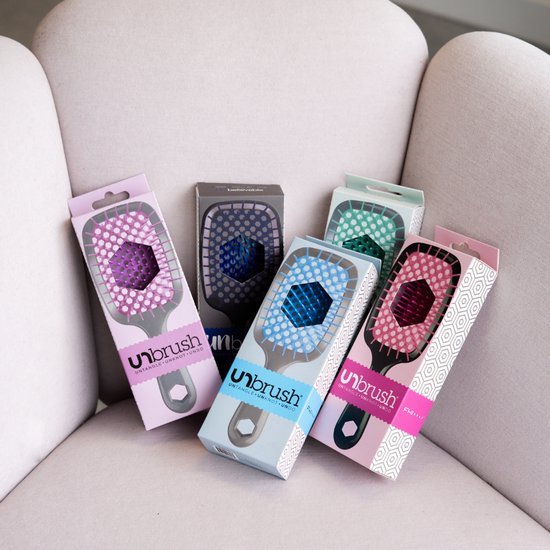 UNbrush - Detangling Hair Brush - Galaxy Blue