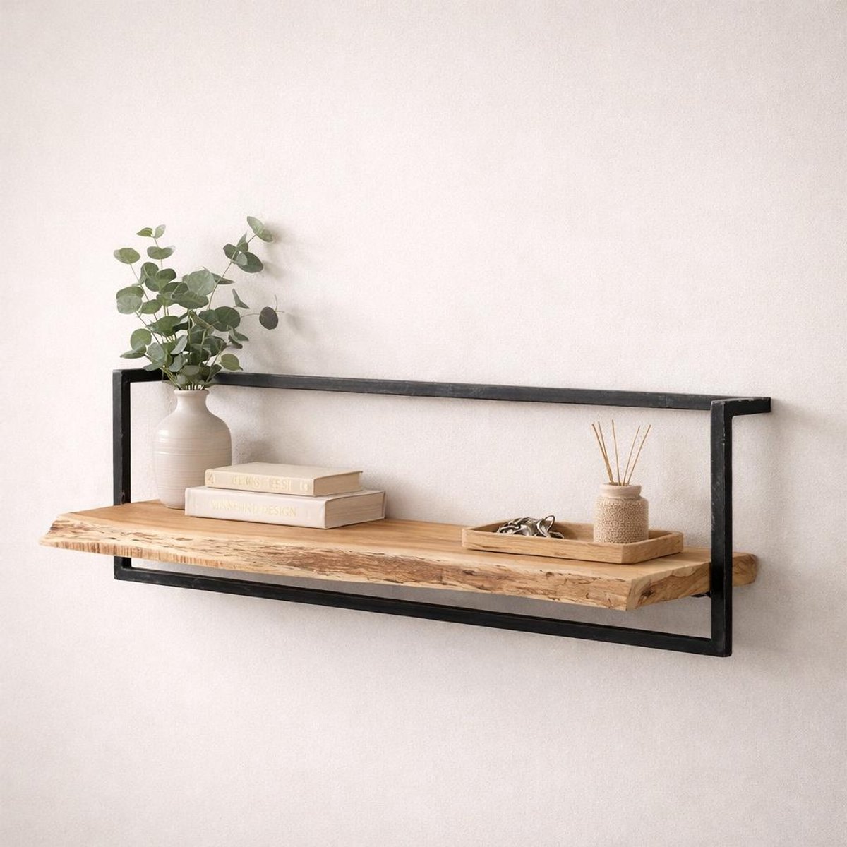 DH Interior Wandplank Massief Acacia hout - diverse afmetingen - Aberdeen 40 x 25 x 30 cm - Hout - Massief acacia - Industrieel - 40 x 25 x 30 cm