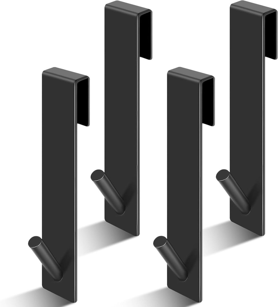 Set van 4 zachte douchehaken van 7 inch, roestvrijstalen handdoekhaken zonder boren, ideaa