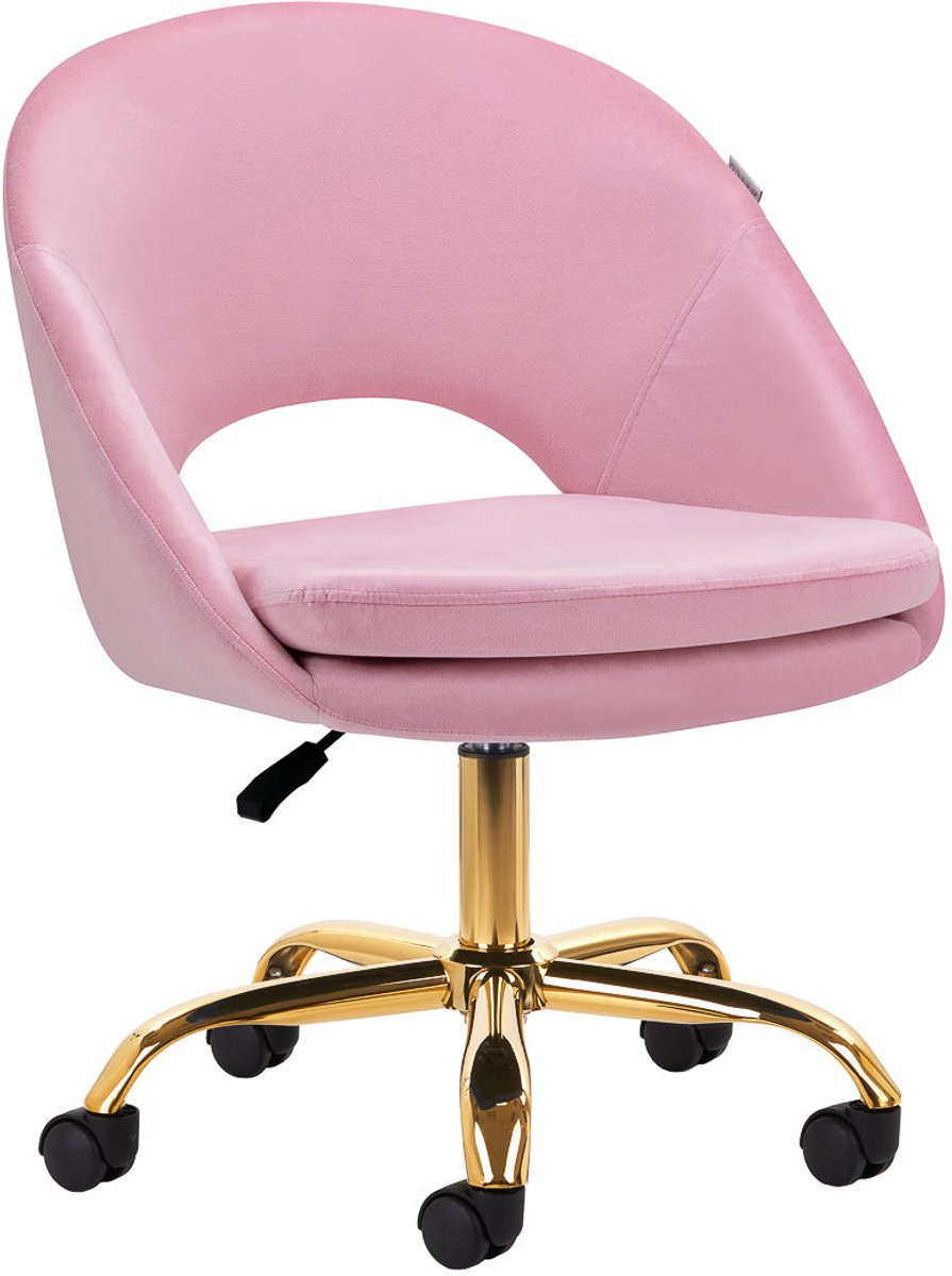 4RICO Make-up Stoel Draaibaar Voor Professionals Roze Ergonomisch