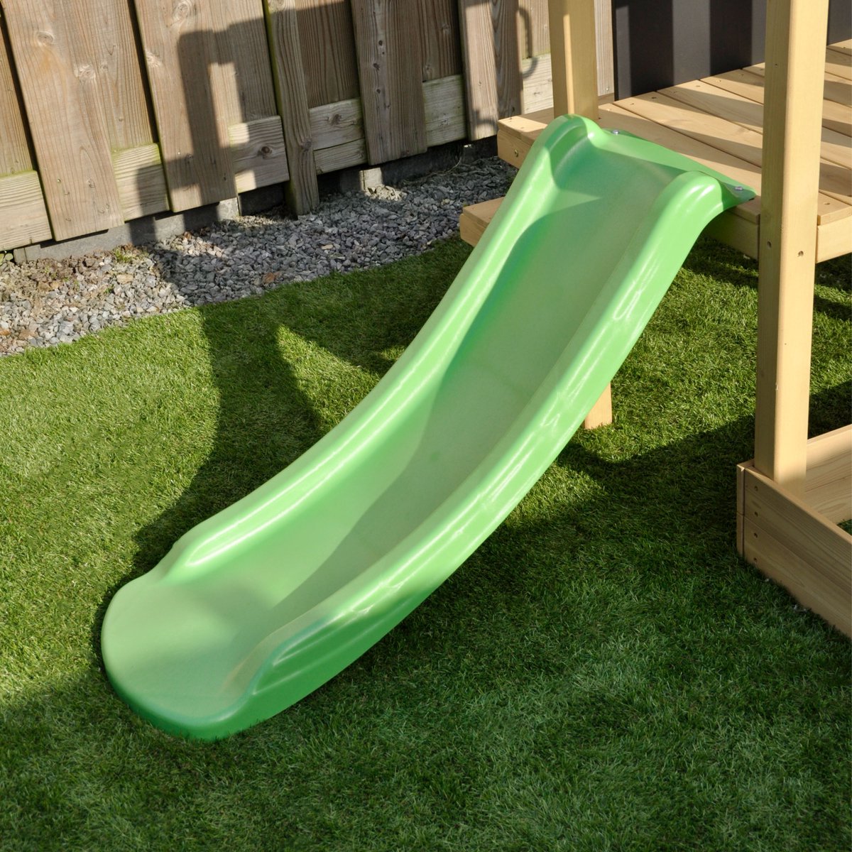 AXI Leah Mini Speeltoren met Zandbak en Picknicktafel –Limoen groene Glijbaan – Met Krijtbord – FSC hout – Klein speeltoestel voor de tuin / buiten — afbeelding 11
