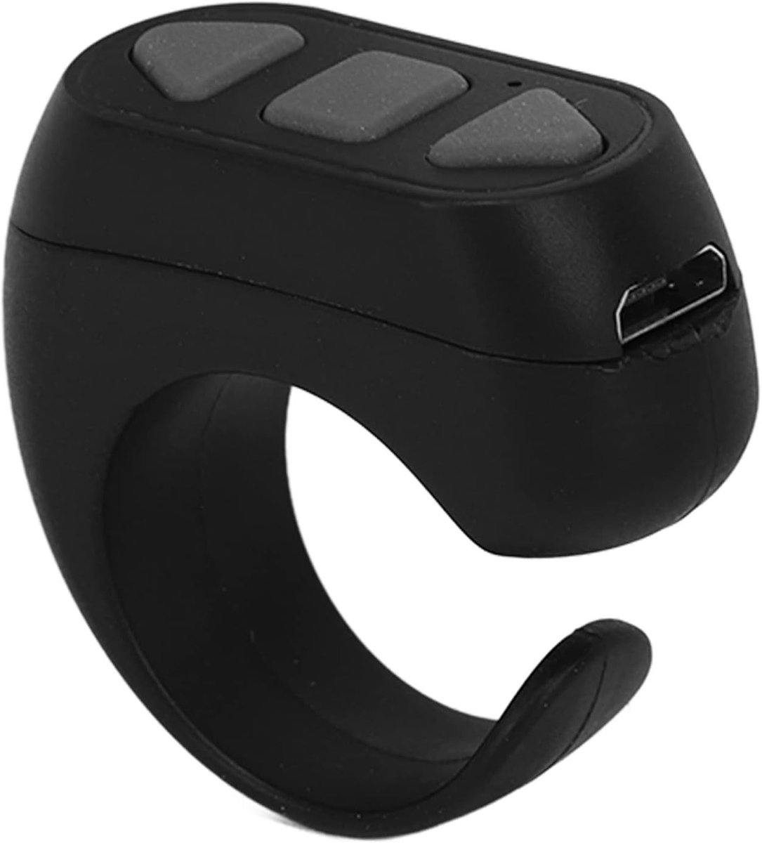 Draadloze Scrolling Ring voor Vingerbediening, Bluetooth Pagina Turner en Camera Afstandsbediening (Zwart) - Ideaal voor Selfies en Presentaties