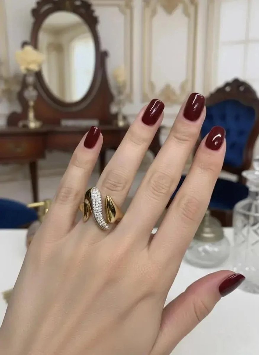 Dorvina VIP Karamaz Messing Op 14K Verguld Zirkonia Verstelbaar Goud Dalga Siratasli Dames Ring